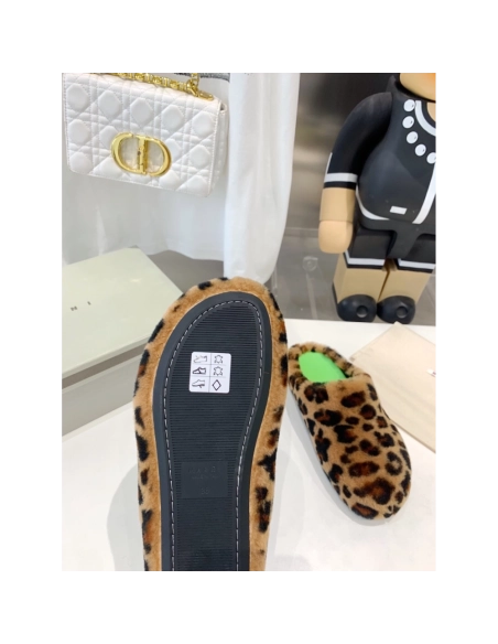 Marni Fussbett Sabot Slide Leopard PB,Marni Slide,Men Sneakers