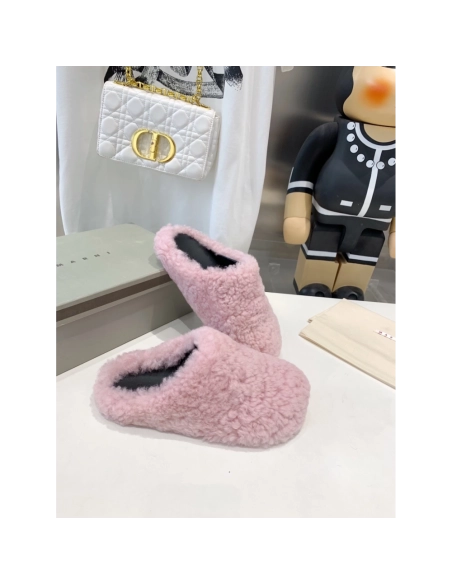 Marni Fussbett Sabot Slide Pink PB,Marni Slide,Men Sneakers