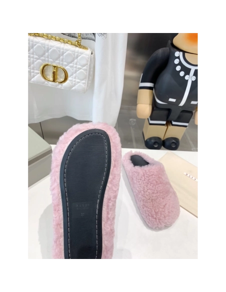 Marni Fussbett Sabot Slide Pink PB,Marni Slide,Men Sneakers