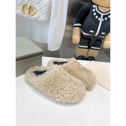 Marni Fussbett Sabot Slide Beige PB,Marni Slide,Men Sneakers