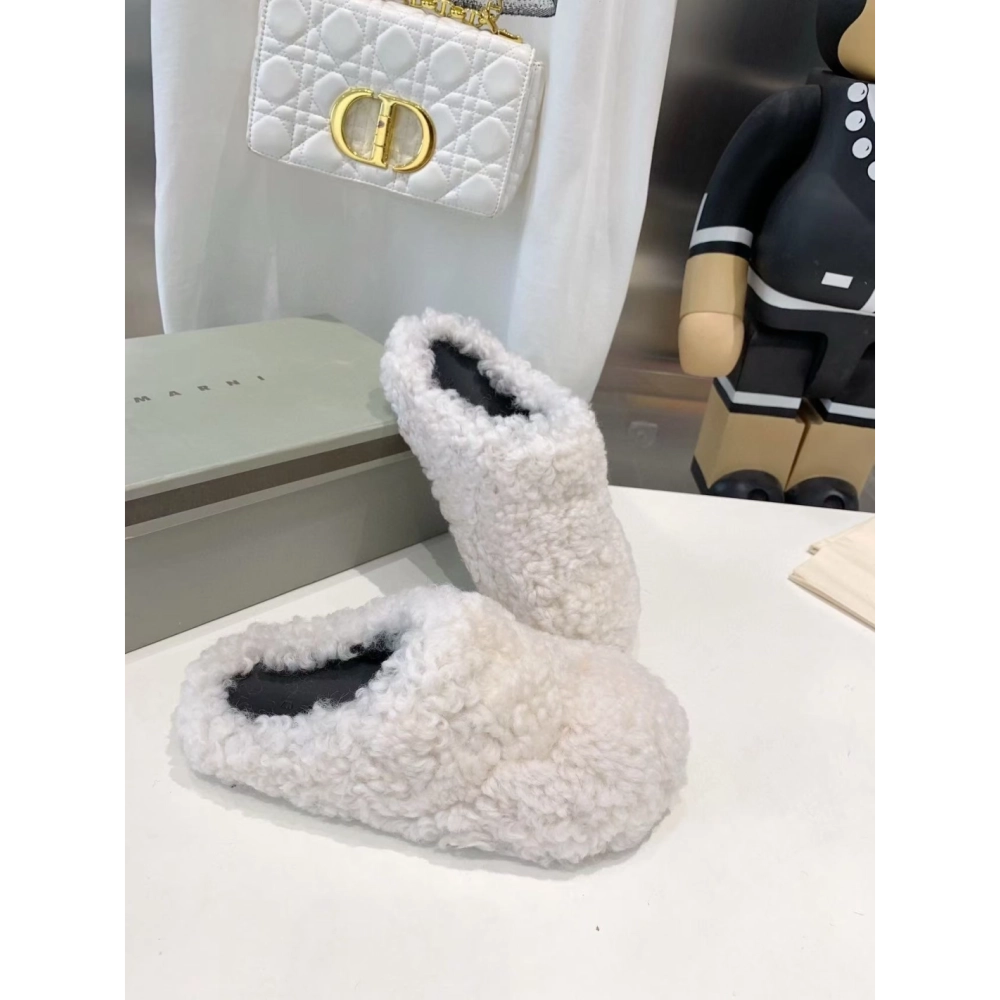 Marni Fussbett Sabot Slide White PB,Marni Slide,Men Sneakers