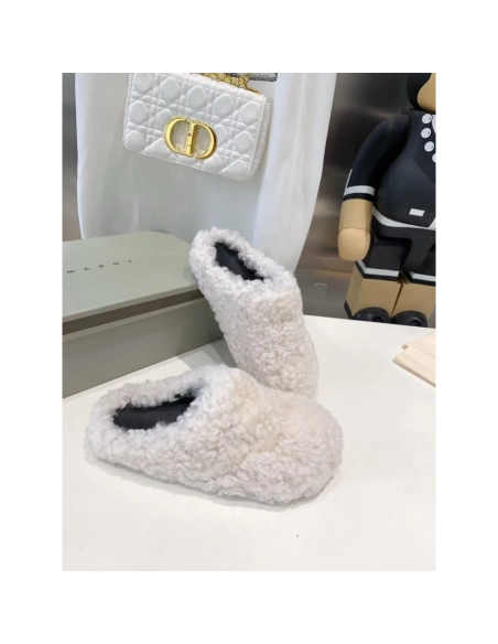 Marni Fussbett Sabot Slide White PB,Marni Slide,Men Sneakers