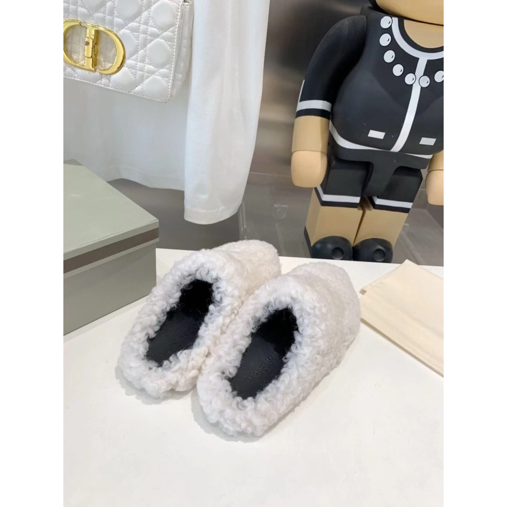 Marni Fussbett Sabot Slide White PB,Marni Slide,Men Sneakers