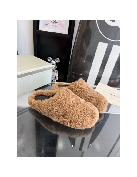 Marni Fussbett Sabot Slide Caramel PB,Marni Slide,Men Sneakers