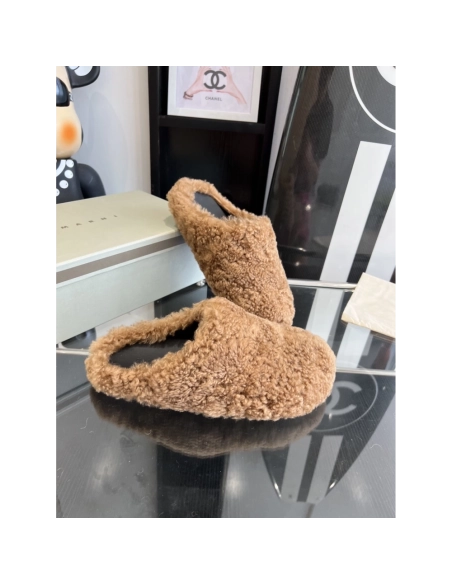 Marni Fussbett Sabot Slide Caramel PB,Marni Slide,Men Sneakers