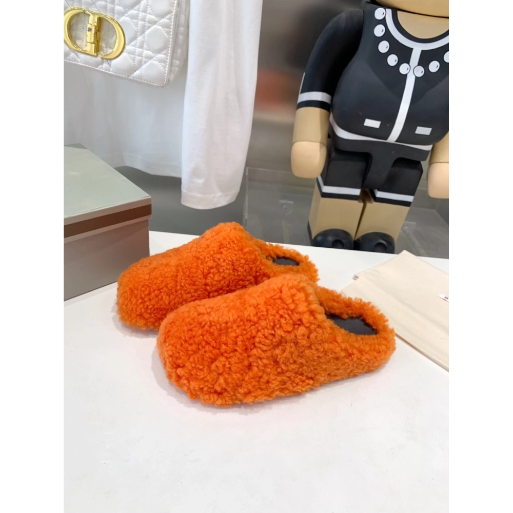 Marni Fussbett Sabot Slide Orange PB,Marni Slide,Men Sneakers