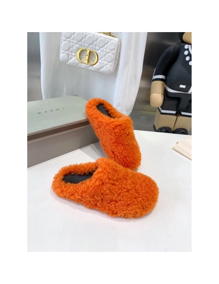 Marni Fussbett Sabot Slide Orange PB,Marni Slide,Men Sneakers