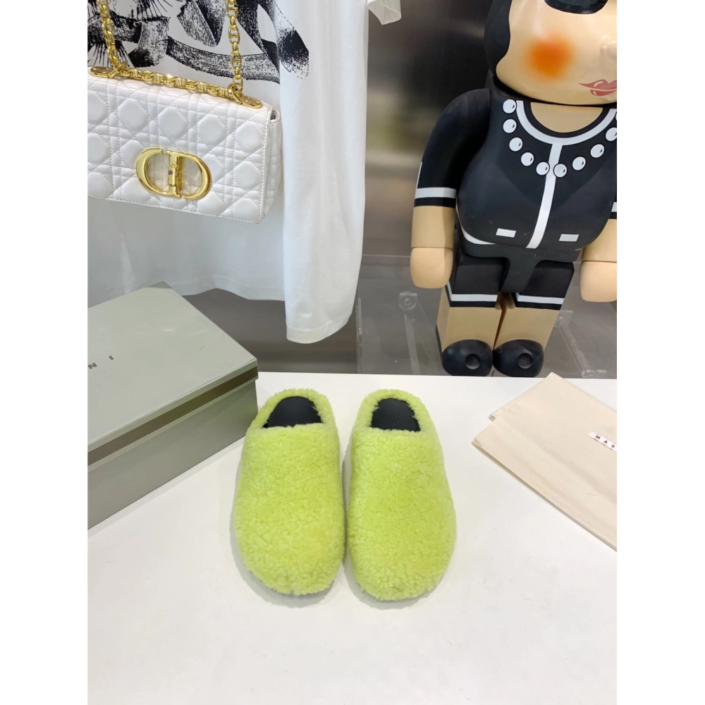 Marni Fussbett Sabot Slide Green PB,Marni Slide,Men Sneakers