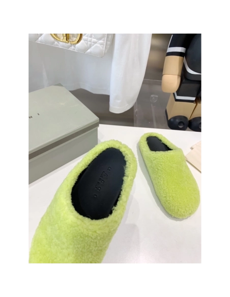 Marni Fussbett Sabot Slide Green PB,Marni Slide,Men Sneakers