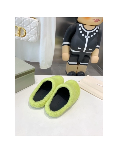 Marni Fussbett Sabot Slide Green PB,Marni Slide,Men Sneakers