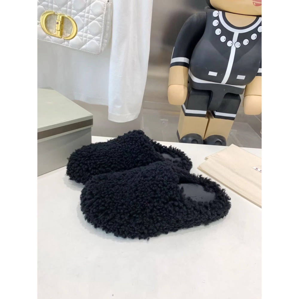 Marni Fussbett Sabot Slide Black PB,Marni Slide,Men Sneakers