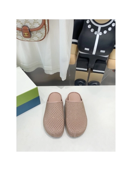 Marni Pink Fussbett Sabot Slide With Rhinestones,Marni Slide,Men Sneakers