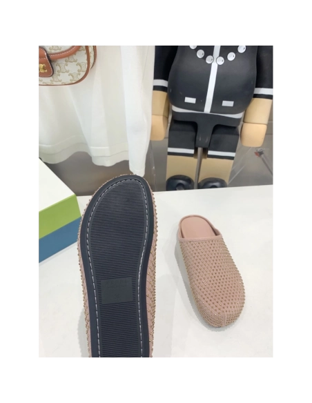 Marni Pink Fussbett Sabot Slide With Rhinestones,Marni Slide,Men Sneakers