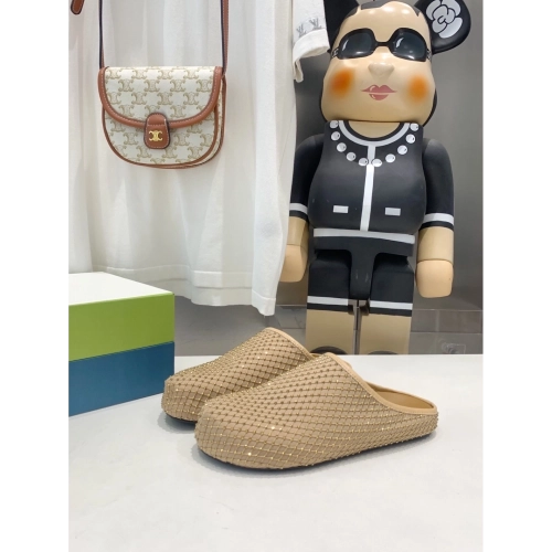 Marni Yellow Fussbett Sabot Slide With Rhinestones,Marni Slide,Men Sneakers