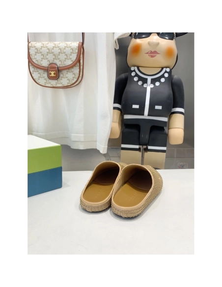 Marni Yellow Fussbett Sabot Slide With Rhinestones,Marni Slide,Men Sneakers