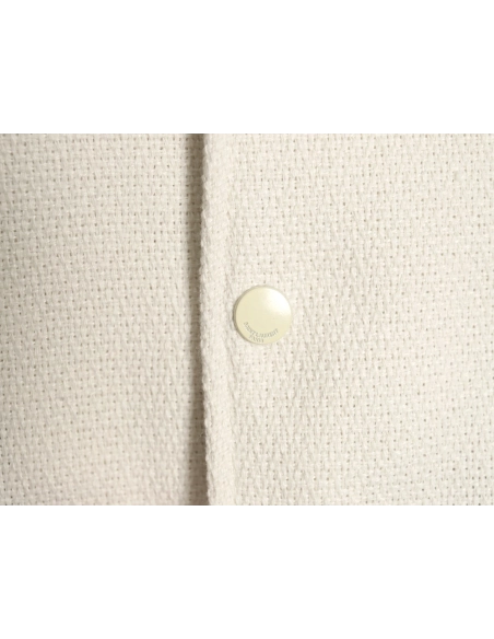 Saint Laurent Paris classic black and white leather baseball collar jacket,Saint Laurent,