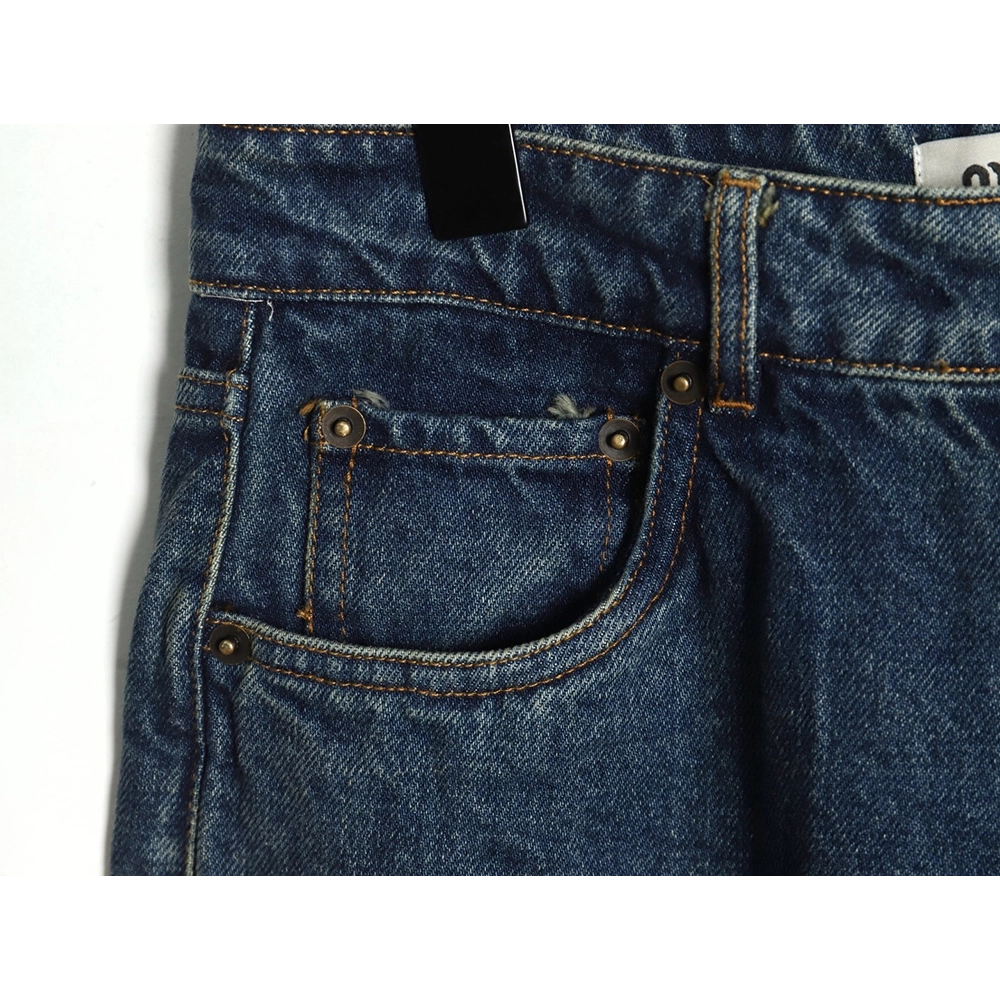 Miu Miu back pocket embroidered logo jeans,Miu Miu,