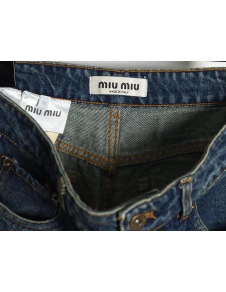 Miu Miu back pocket embroidered logo jeans,Miu Miu,