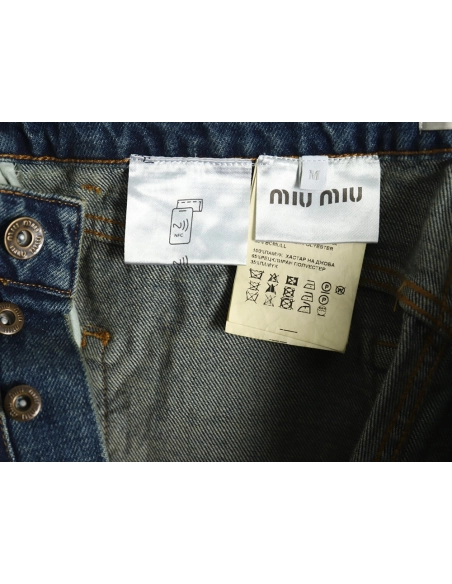 Miu Miu back pocket embroidered logo jeans,Miu Miu,