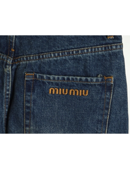 Miu Miu back pocket embroidered logo jeans,Miu Miu,