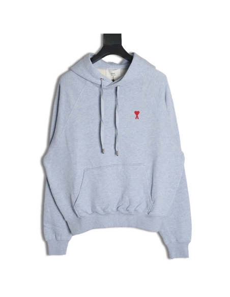 Ami Hoodie,Hoodie,APPAREL with cheap price high quality for Ami Paris Classic Heart Embroidered Hoodie