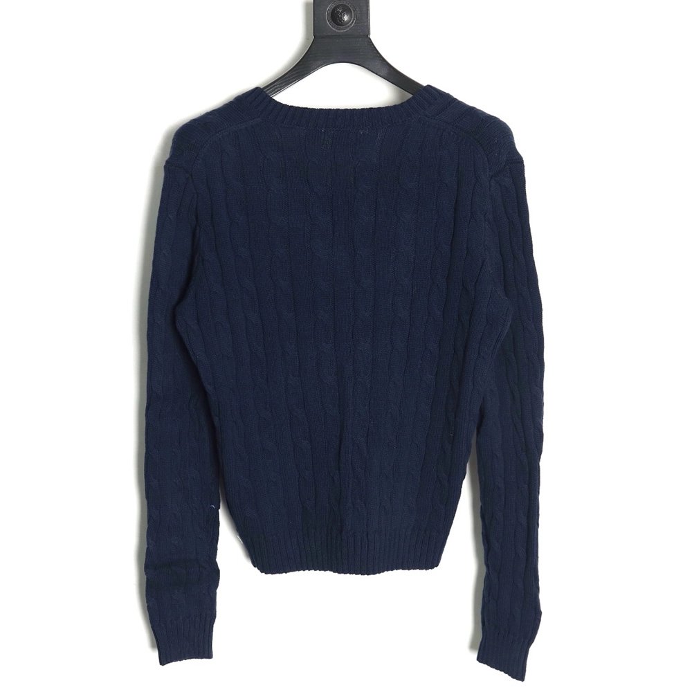 Ralph Lauren Sweatshirt,Sweatshirt,APPAREL with cheap price high quality for Ralph Lauren Classic Womens Cable Knit VNeck Sweate