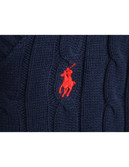 Ralph Lauren Sweatshirt,Sweatshirt,APPAREL with cheap price high quality for Ralph Lauren Classic Womens Cable Knit VNeck Sweate