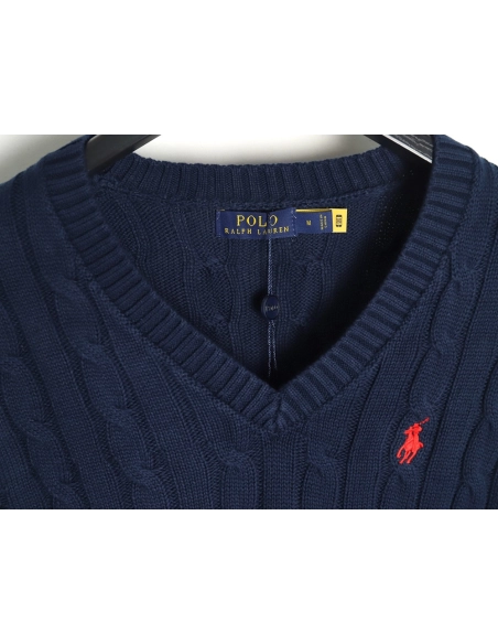 Ralph Lauren Sweatshirt,Sweatshirt,APPAREL with cheap price high quality for Ralph Lauren Classic Womens Cable Knit VNeck Sweate