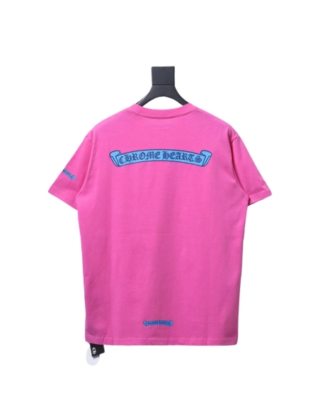 Chrome Hearts scroll banner dopamine color pocket Tshirt,Chrome Hearts T Shirt,Tshirt,APPAREL