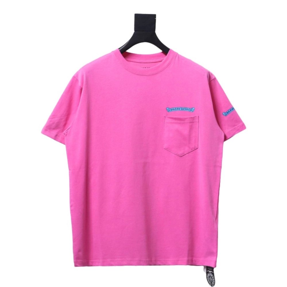 Chrome Hearts scroll banner dopamine color pocket Tshirt,Chrome Hearts T Shirt,Tshirt,APPAREL