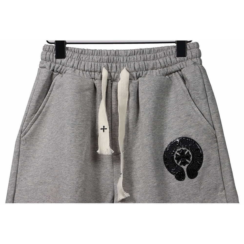 Chrome Hearts Horseshoe Cross Grey Shorts,Chrome Hearts Short,Shorts,APPAREL