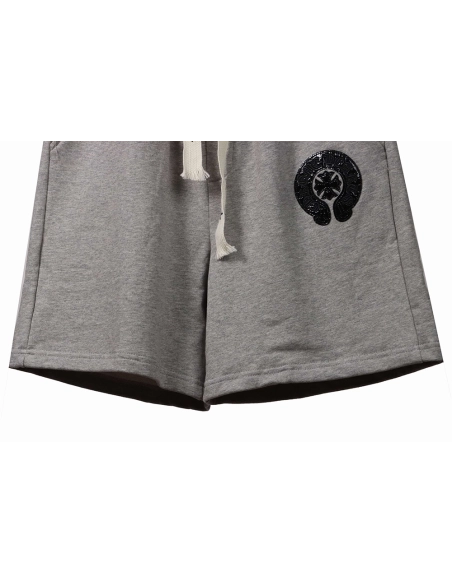 Chrome Hearts Horseshoe Cross Grey Shorts,Chrome Hearts Short,Shorts,APPAREL