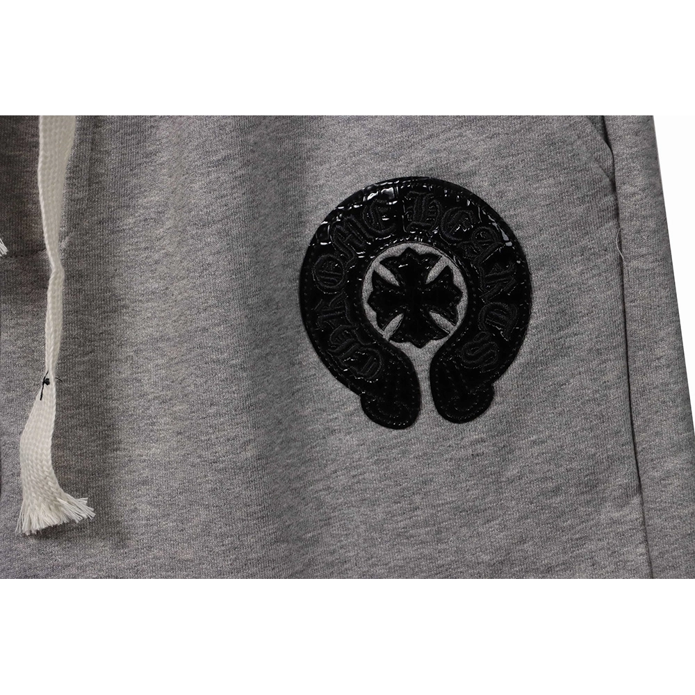 Chrome Hearts Horseshoe Cross Grey Shorts,Chrome Hearts Short,Shorts,APPAREL