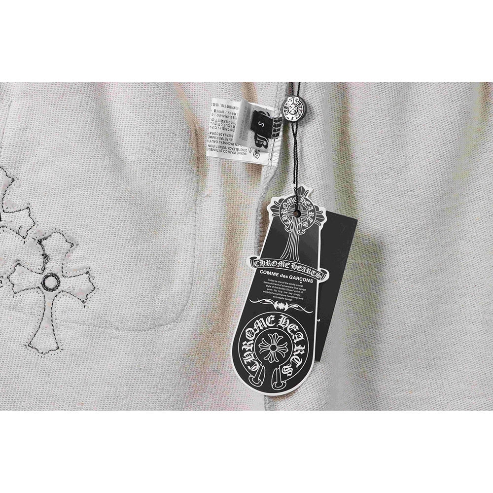 Chrome Hearts Horseshoe Cross Grey Shorts,Chrome Hearts Short,Shorts,APPAREL