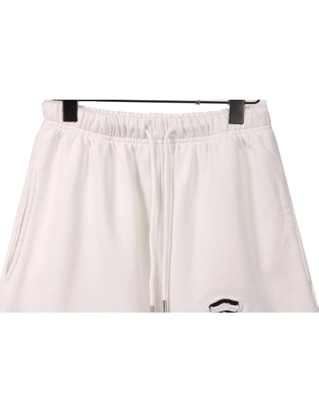 Chrome Hearts Horseshoe Distressed Sanskrit White Shorts,Chrome Hearts Short,Shorts,APPAREL