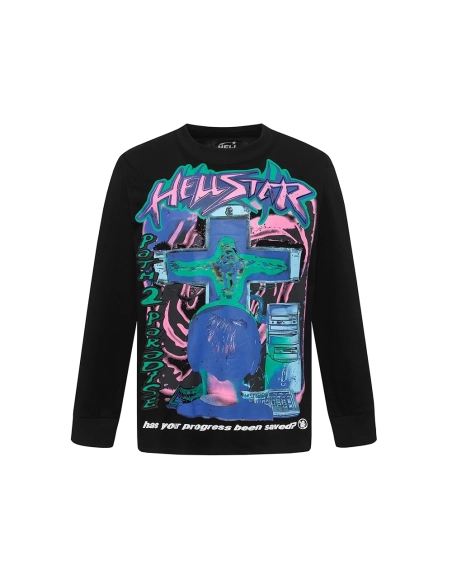 Hell Star Print Long Sleeve Tshirt,Hell Star T shirt,Tshirt,APPAREL