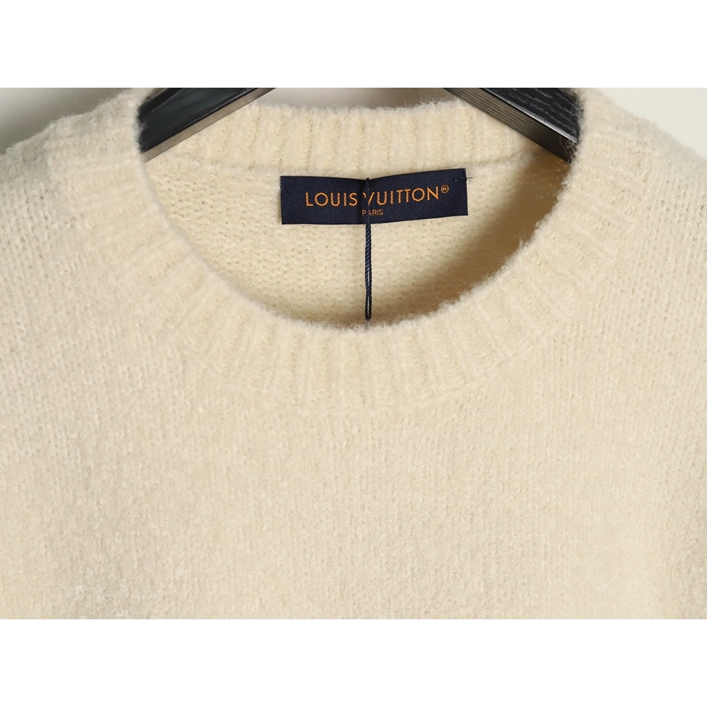 Louis Vuitton monogram intarsia knitted crew neck sweater,Louis Vuitton Sweatshirt,Sweatshirt,APPAREL