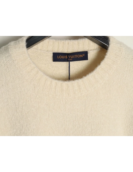 Louis Vuitton monogram intarsia knitted crew neck sweater,Louis Vuitton Sweatshirt,Sweatshirt,APPAREL