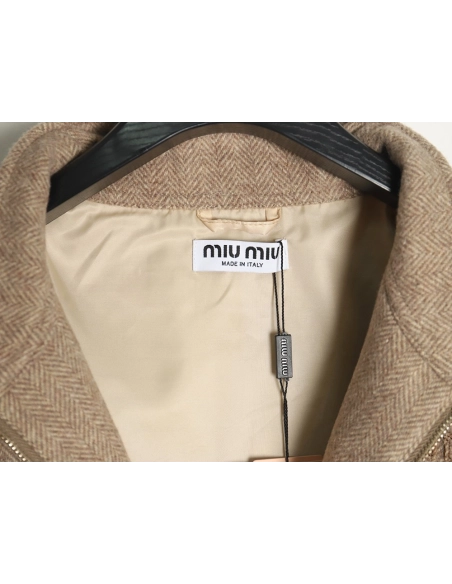 Miu miu herringbone twill pattern jacket,Miu Miu Jacket,Jacket,APPAREL