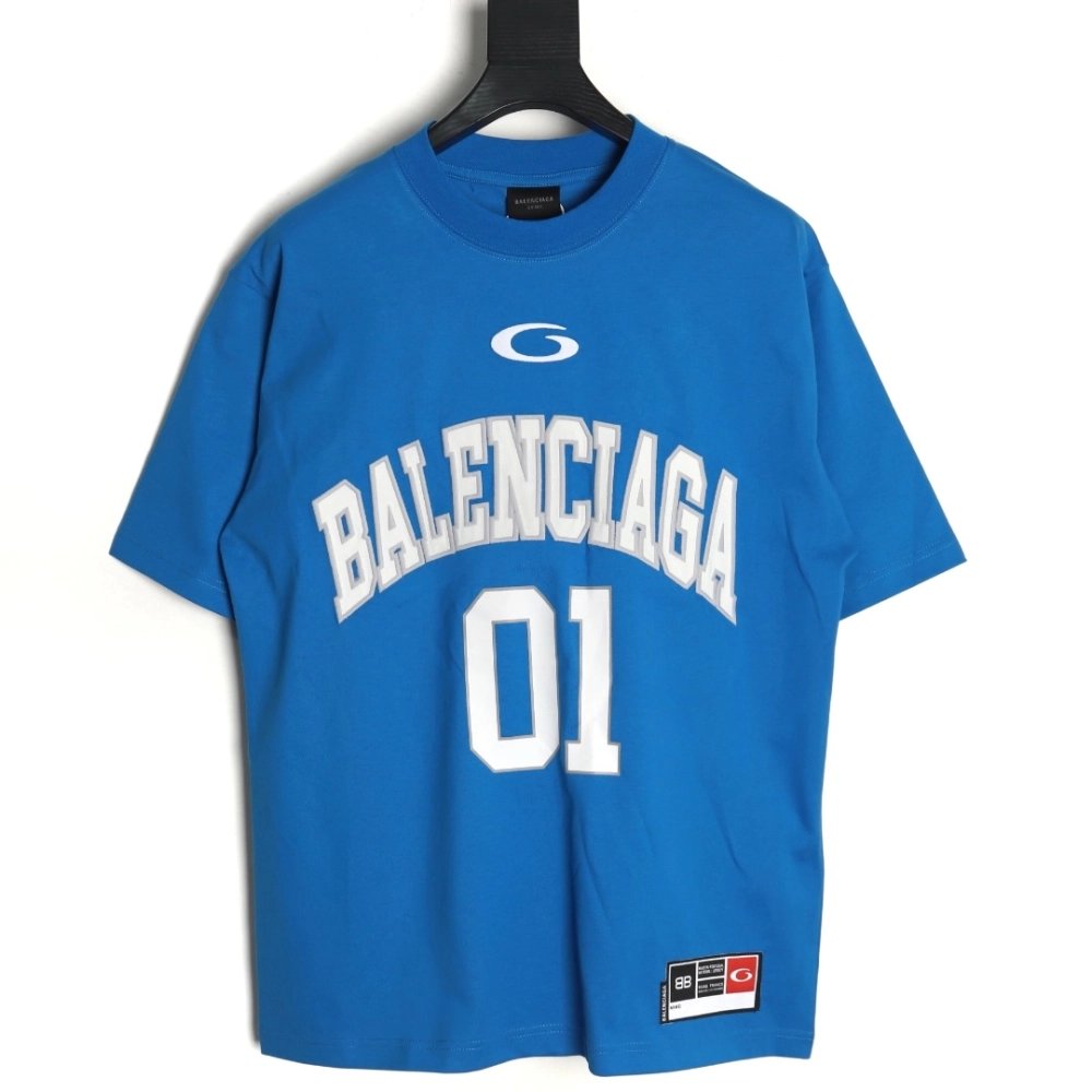 Balenciaga basketball jersey embroidered print shortsleeved Tshirt,Balenciaga T Shirt,Tshirt,APPAREL