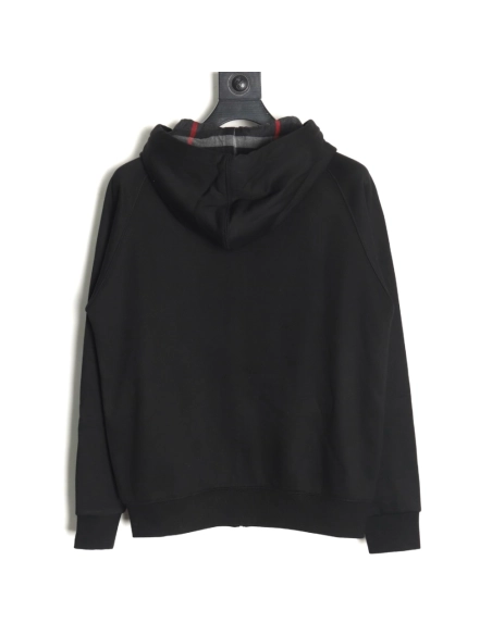 Burberry B plaid hooded zipup hooded sweatshirt,Burberry Sweatshirt,Sweatshirt,APPAREL