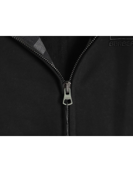 Burberry B plaid hooded zipup hooded sweatshirt,Burberry Sweatshirt,Sweatshirt,APPAREL