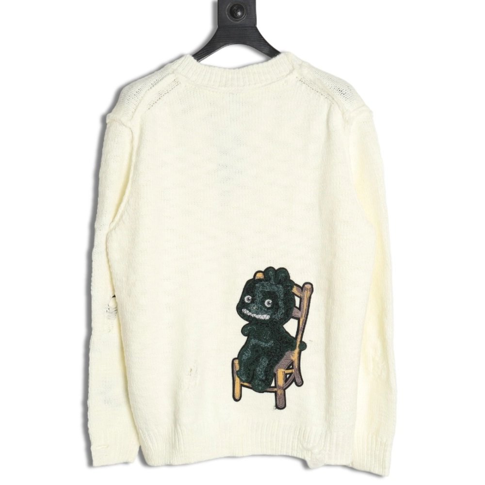 Dior dinosaur chair embroidered crewneck sweater,Dior Sweatshirt,Sweatshirt,APPAREL