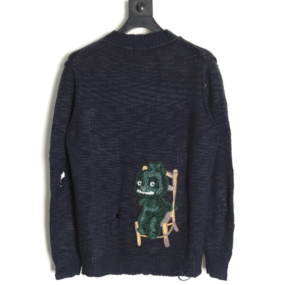 Dior dinosaur chair embroidered crewneck sweater,Dior Sweatshirt,Sweatshirt,APPAREL