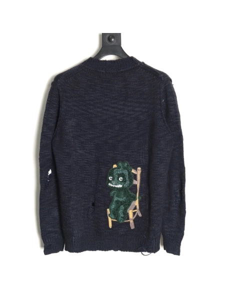 Dior dinosaur chair embroidered crewneck sweater,Dior Sweatshirt,Sweatshirt,APPAREL