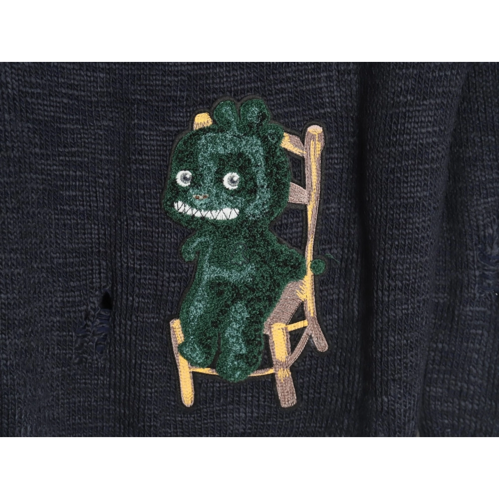 Dior dinosaur chair embroidered crewneck sweater,Dior Sweatshirt,Sweatshirt,APPAREL
