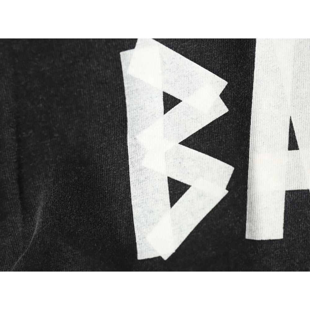 Balenciaga Washed Tape Letters Short Sleeve TShirt,Balenciaga T Shirt,Tshirt,APPAREL