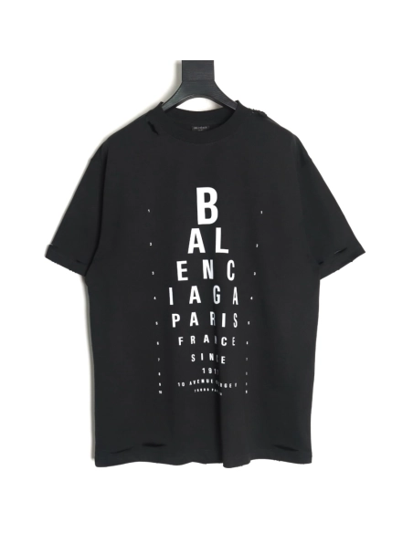 Balenciaga Cut Eye Chart Short Sleeve Tshirt,Balenciaga T Shirt,Tshirt,APPAREL