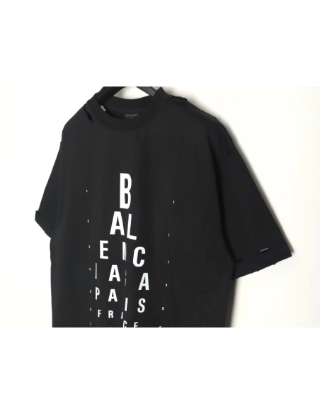 Balenciaga Cut Eye Chart Short Sleeve Tshirt,Balenciaga T Shirt,Tshirt,APPAREL