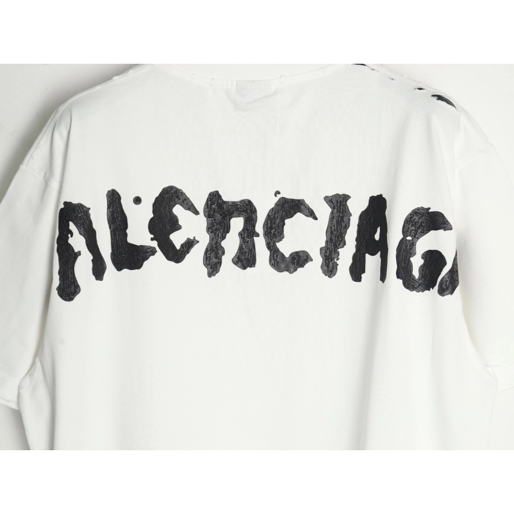 Balenciaga back offset printed shortsleeved Tshirt,Balenciaga T Shirt,Tshirt,APPAREL